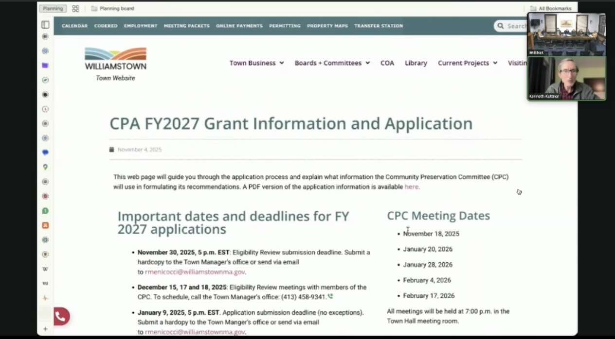 Community Preservation Committee Meeting – 11.18.25