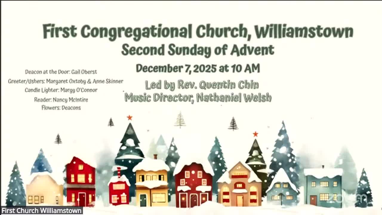 First Congregational Church Worship Service with Rev. Quentin Chin 12.7.25