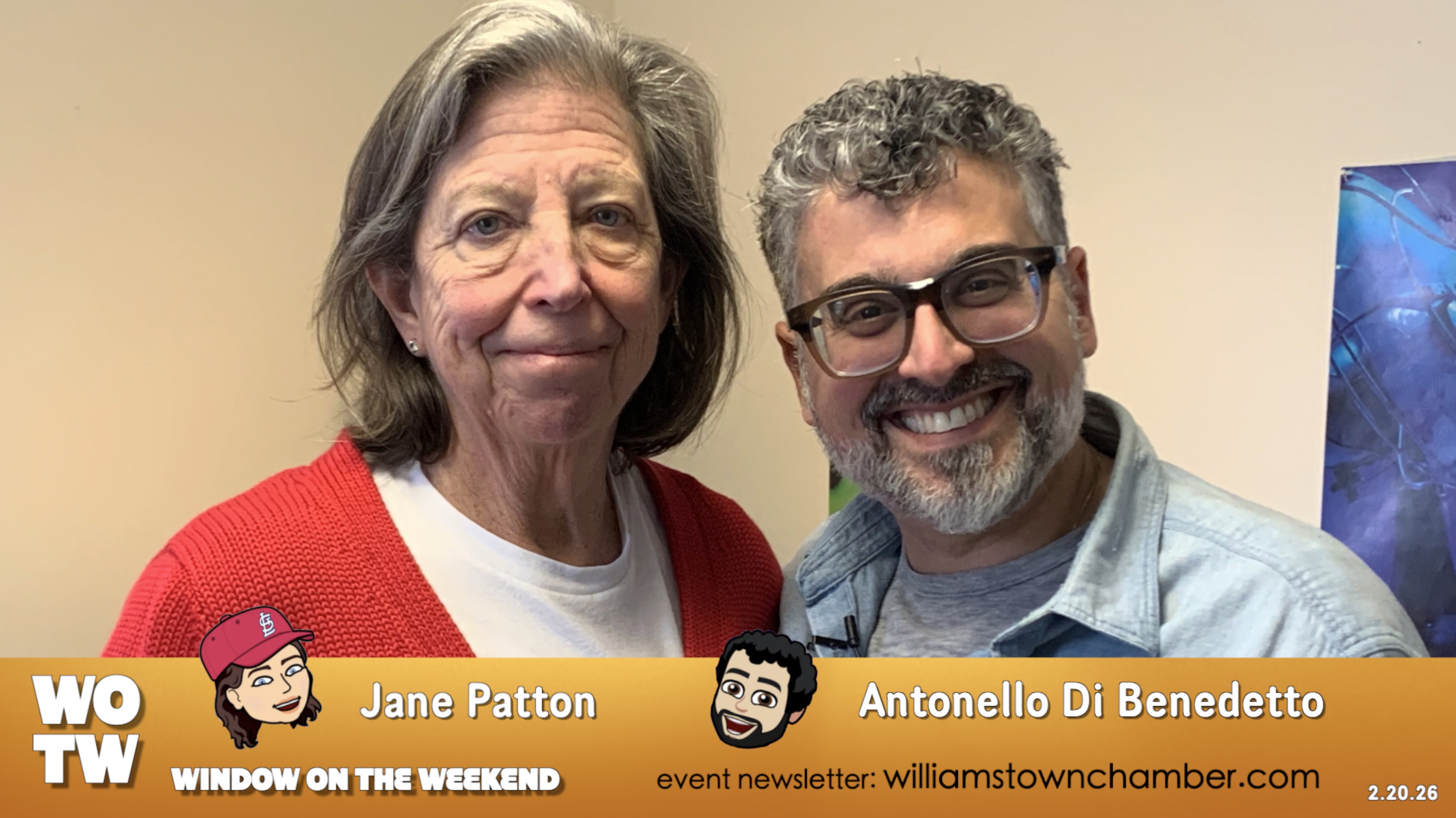 Window on the Weekend with Antonello and Jane 2.20.26