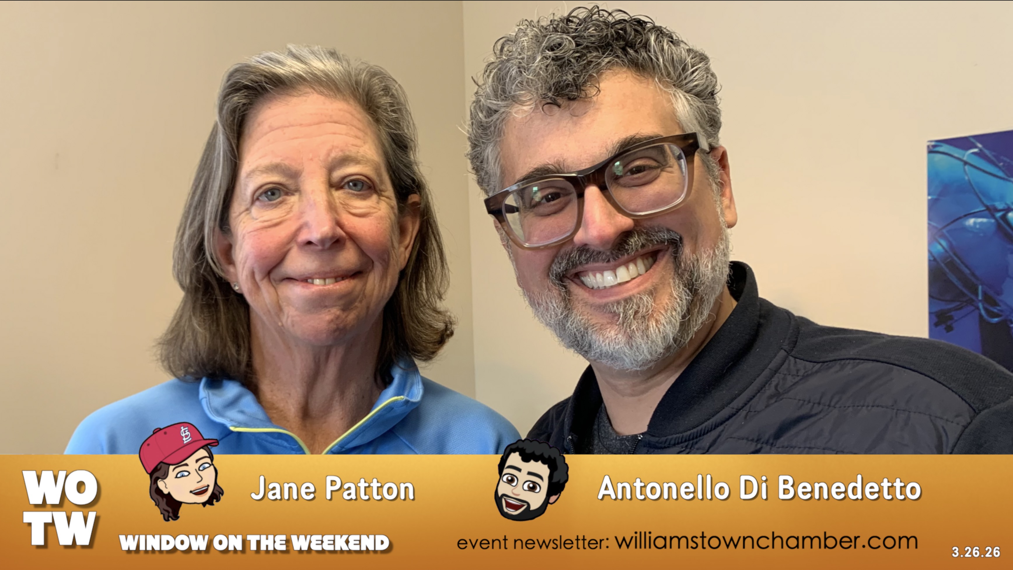 Window on the Weekend with Antonello and Jane 3.26.26