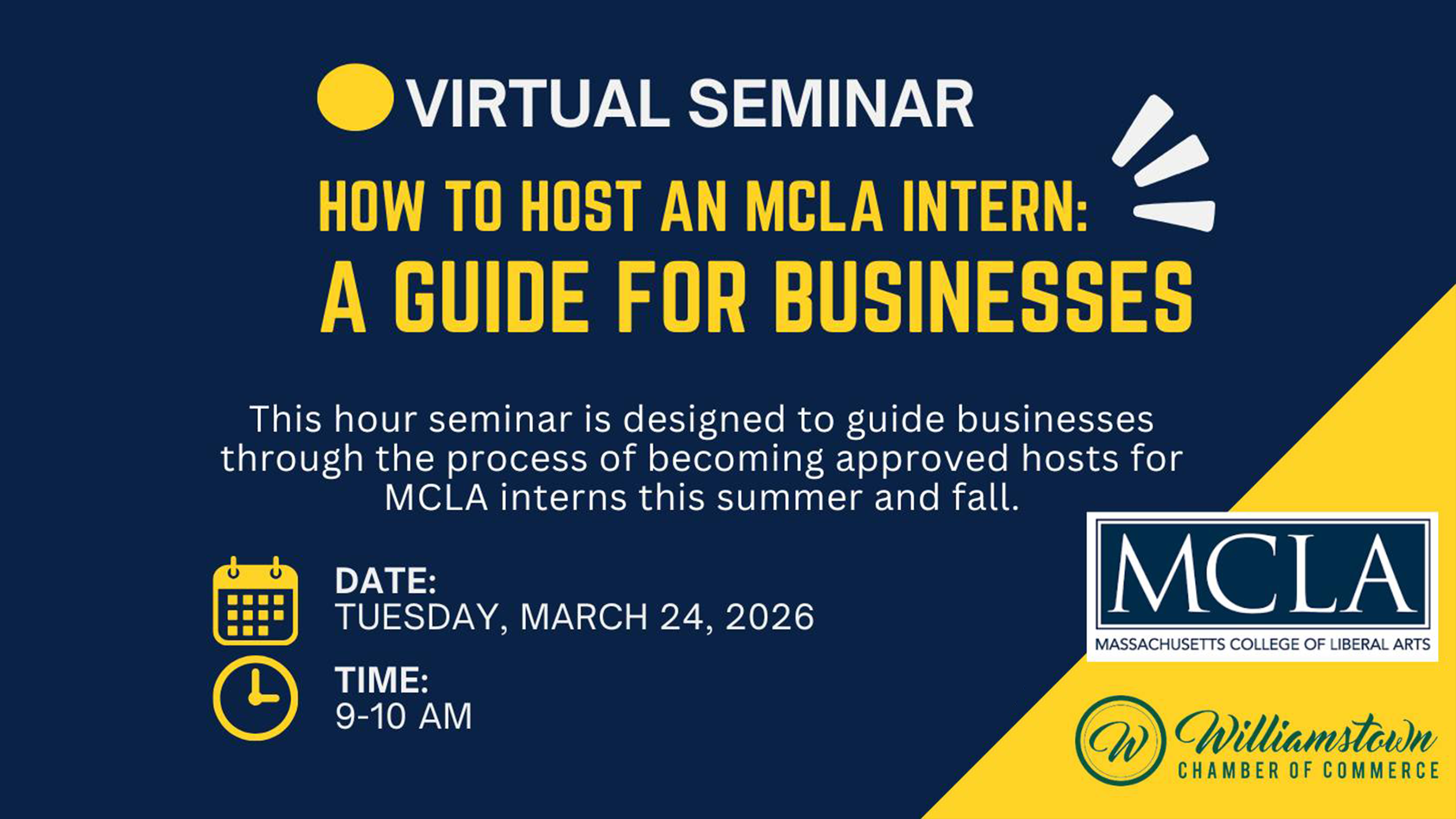 Chamber Presents – How to Host an MCLA Intern, A Guide for Businesses