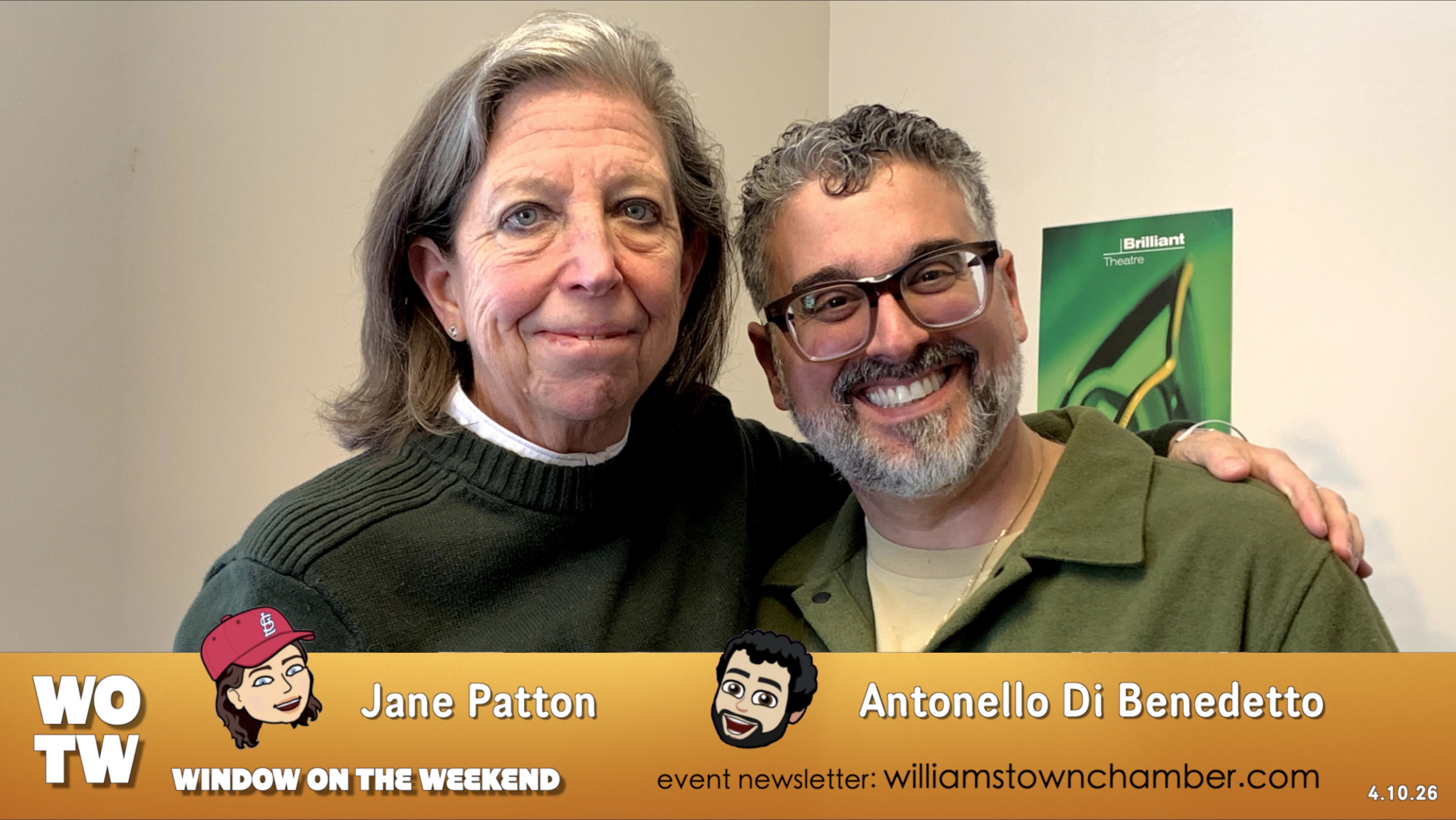 Window on the Weekend with Antonello and Jane 4.10.26
