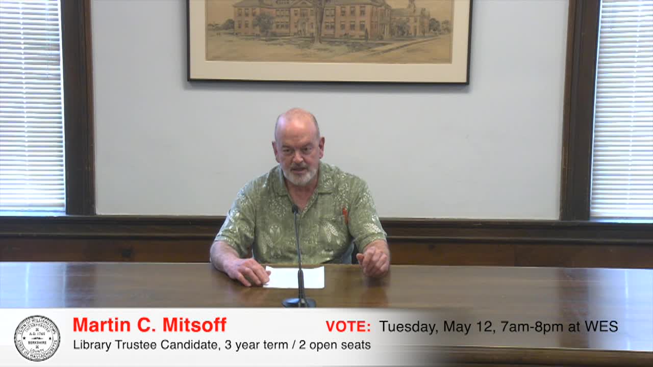 Meet the Candidate – Martin C. Mitsoff, Library Trustee