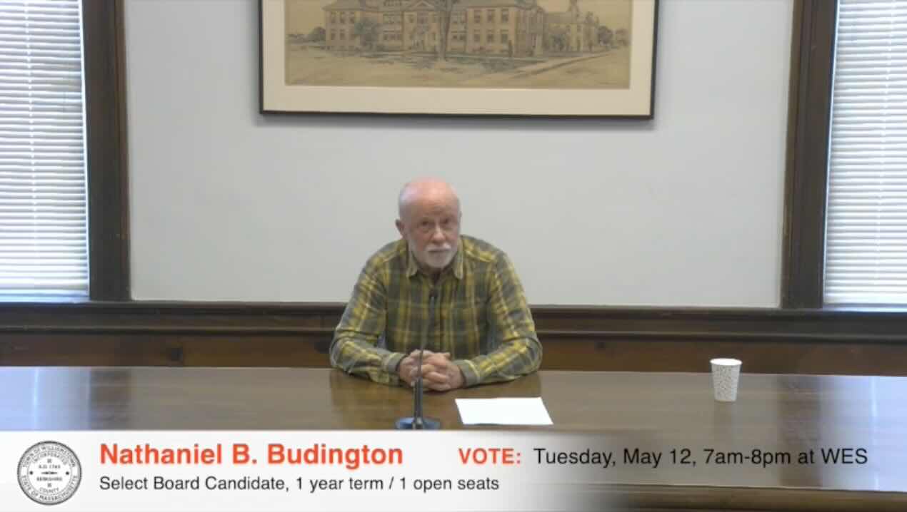 Meet the Candidate – Nathaniel B. Budington, Select Board