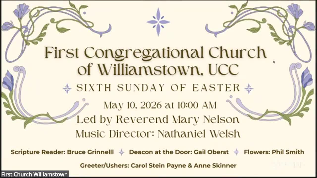 First Congregational Church Worship Service with Rev. Mary Nelson 5.10.26