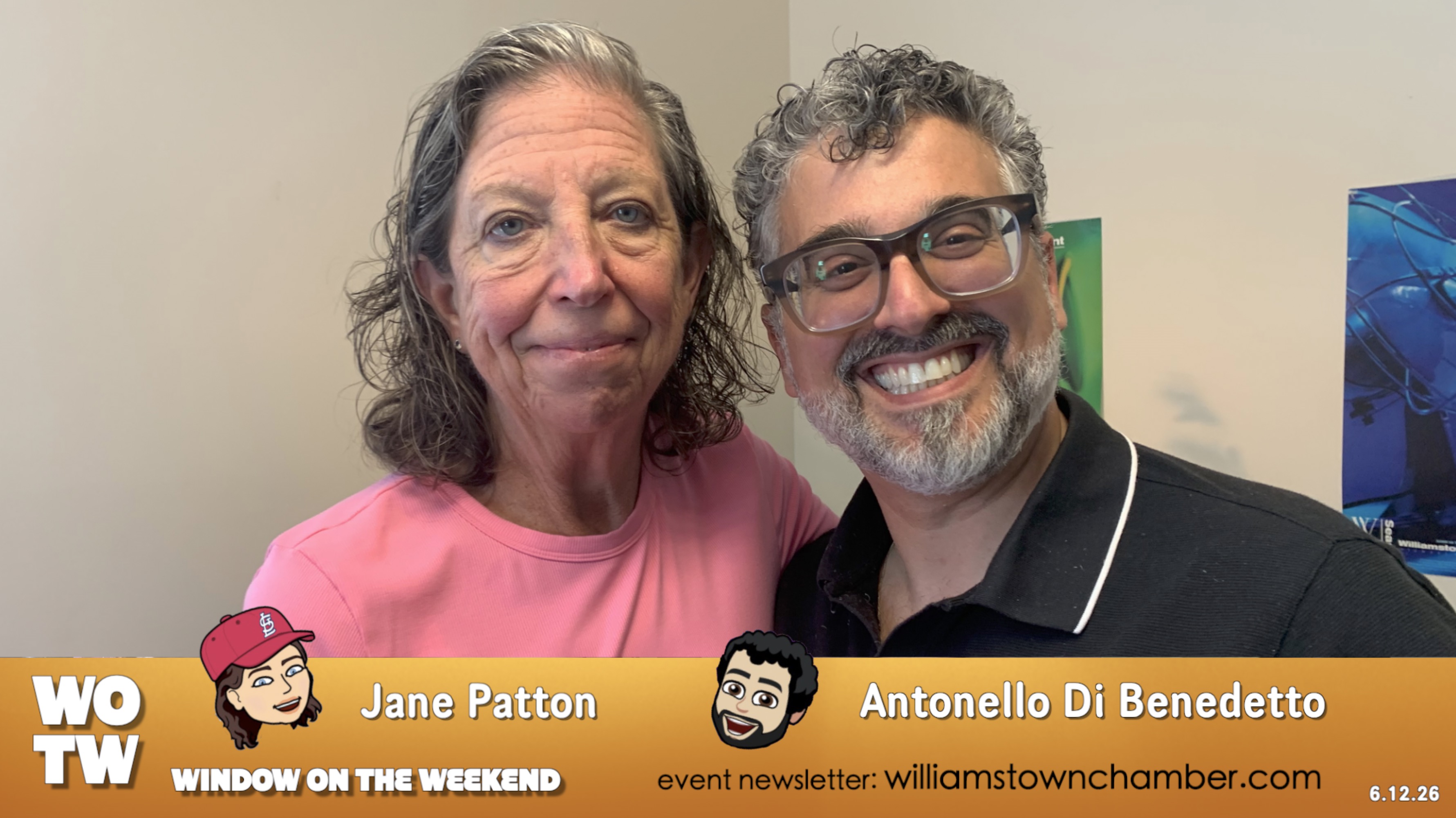 Window on the Weekend with Antonello and Jane 6.12.26