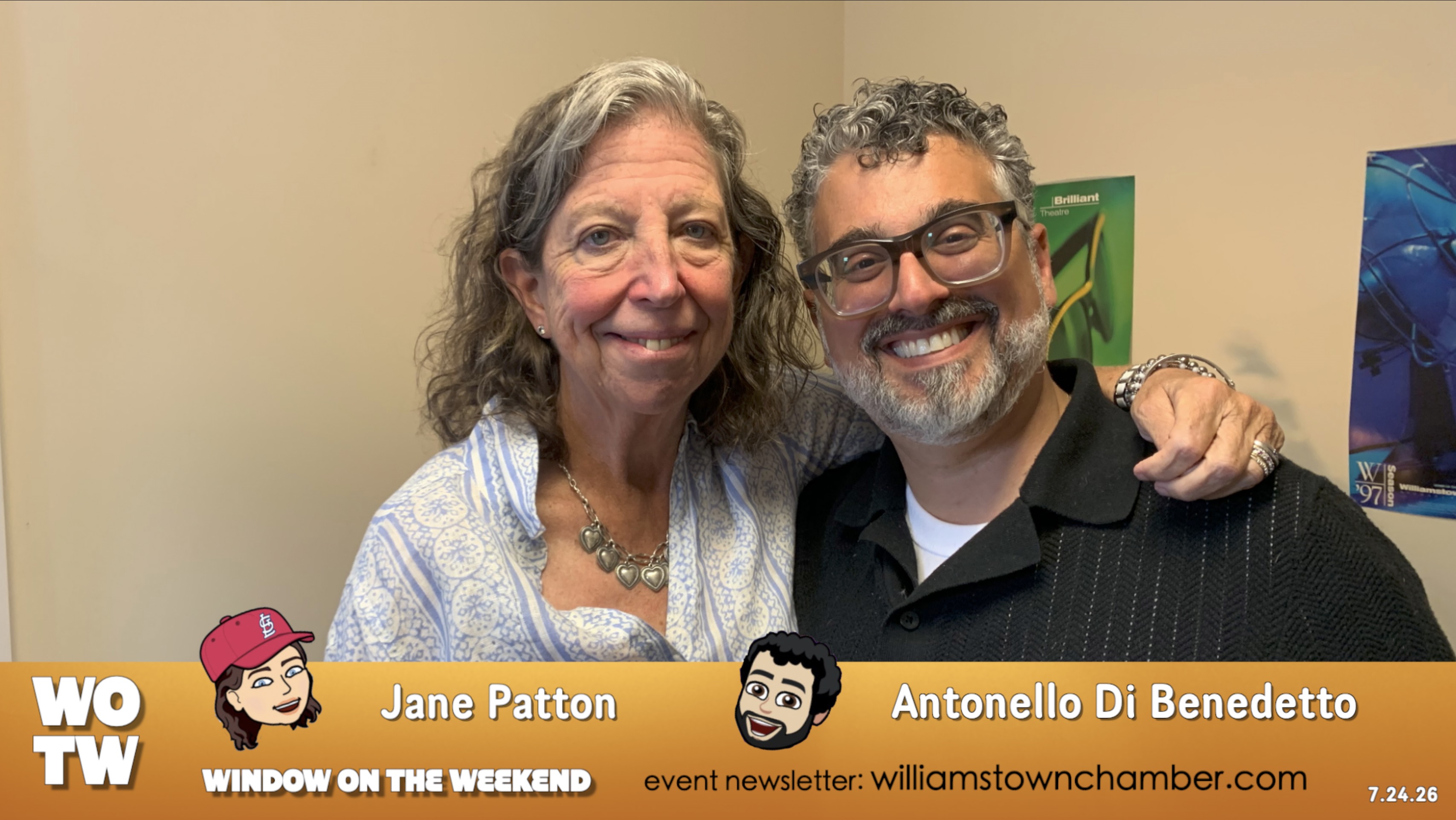 Window on the Weekend with Antonello and Jane 7.24.26