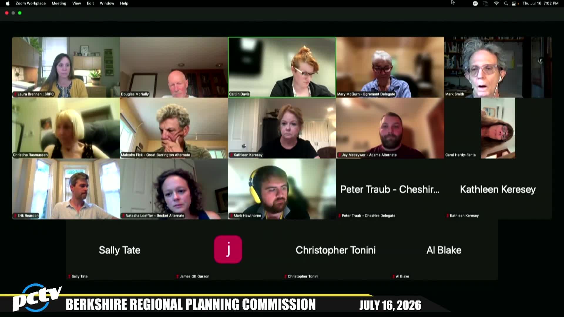 Berkshire Regional Planning Commission Meeting – 7.16.26