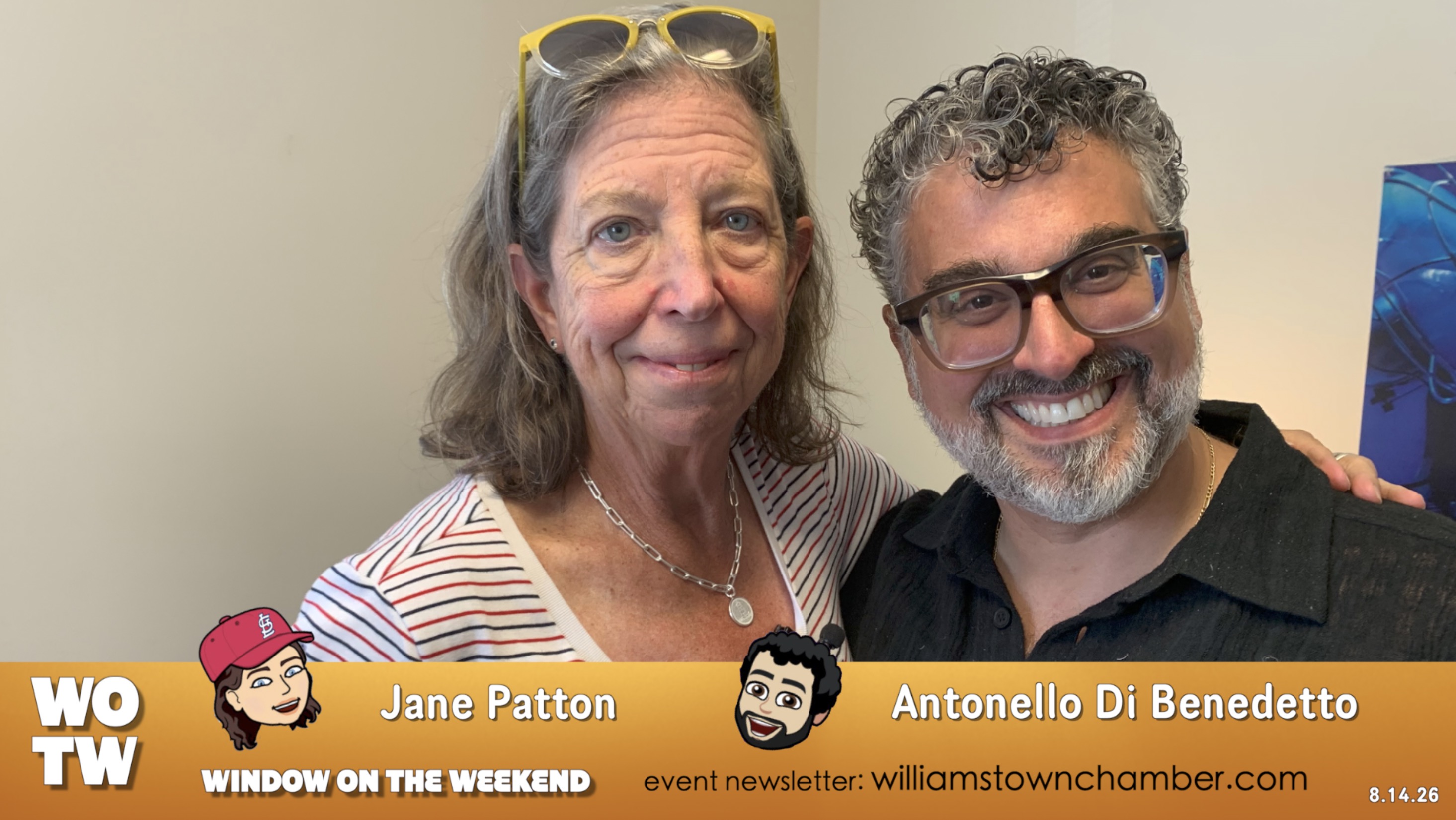 Window on the Weekend with Antonello and Jane 8.14.26