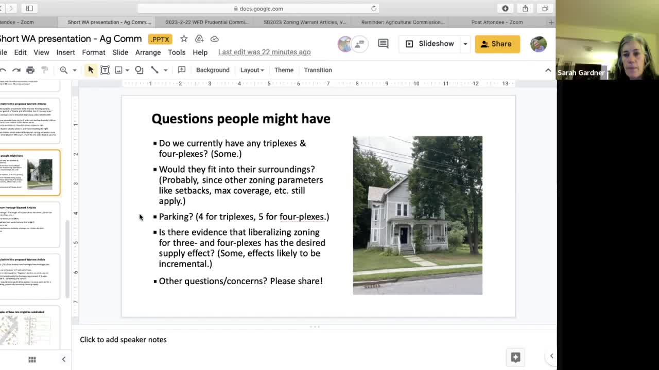 Agricultural Commission virtual Meeting – 2.21.23